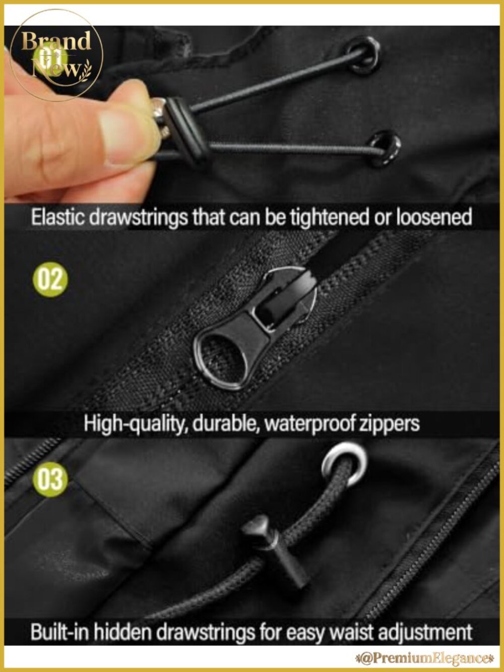 Women's Waterproof Hooded Rain Jacket Long Windbreaker Packable - Picture 3 of 5